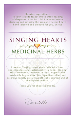 Singing Hearts label - Infuse